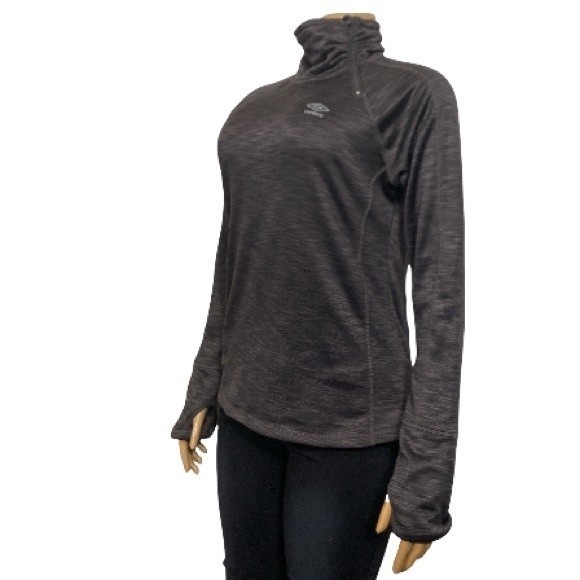 Umbro Top Fleece-Lined 1/4 Zip performance base layer thumb hole Size M - Picture 4 of 11